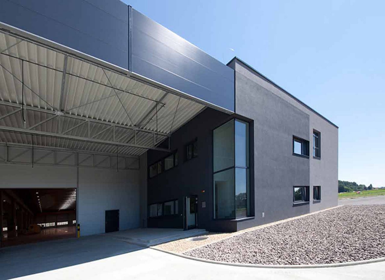 Eingangsbereich der Assembling Halle in Brodersdorf