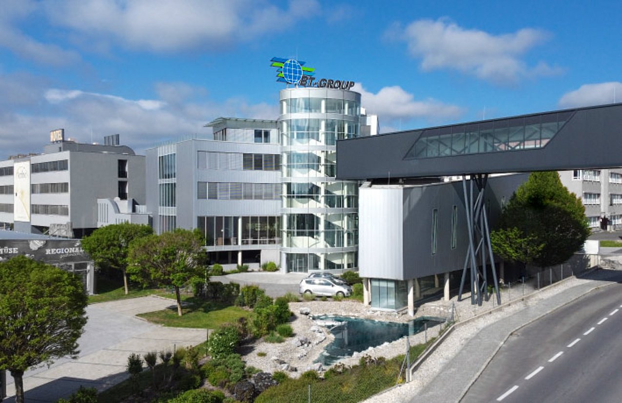 Das moderne Bürogebäude ist der Hauptsitz der BT-Group
